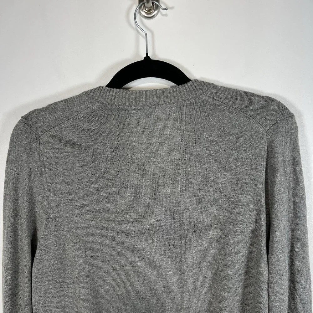 Abercrombie & Fitch Mens Gray Sweater Muscle V Neck Size‎ M Wool Blend Preppy